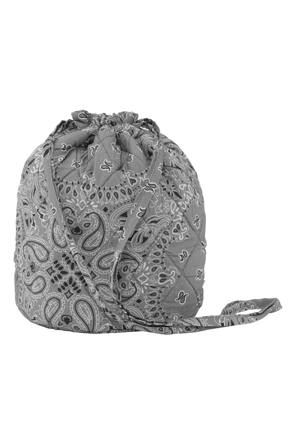 ANASTASIA - QUILTED COTTON - BAG - GRAY 