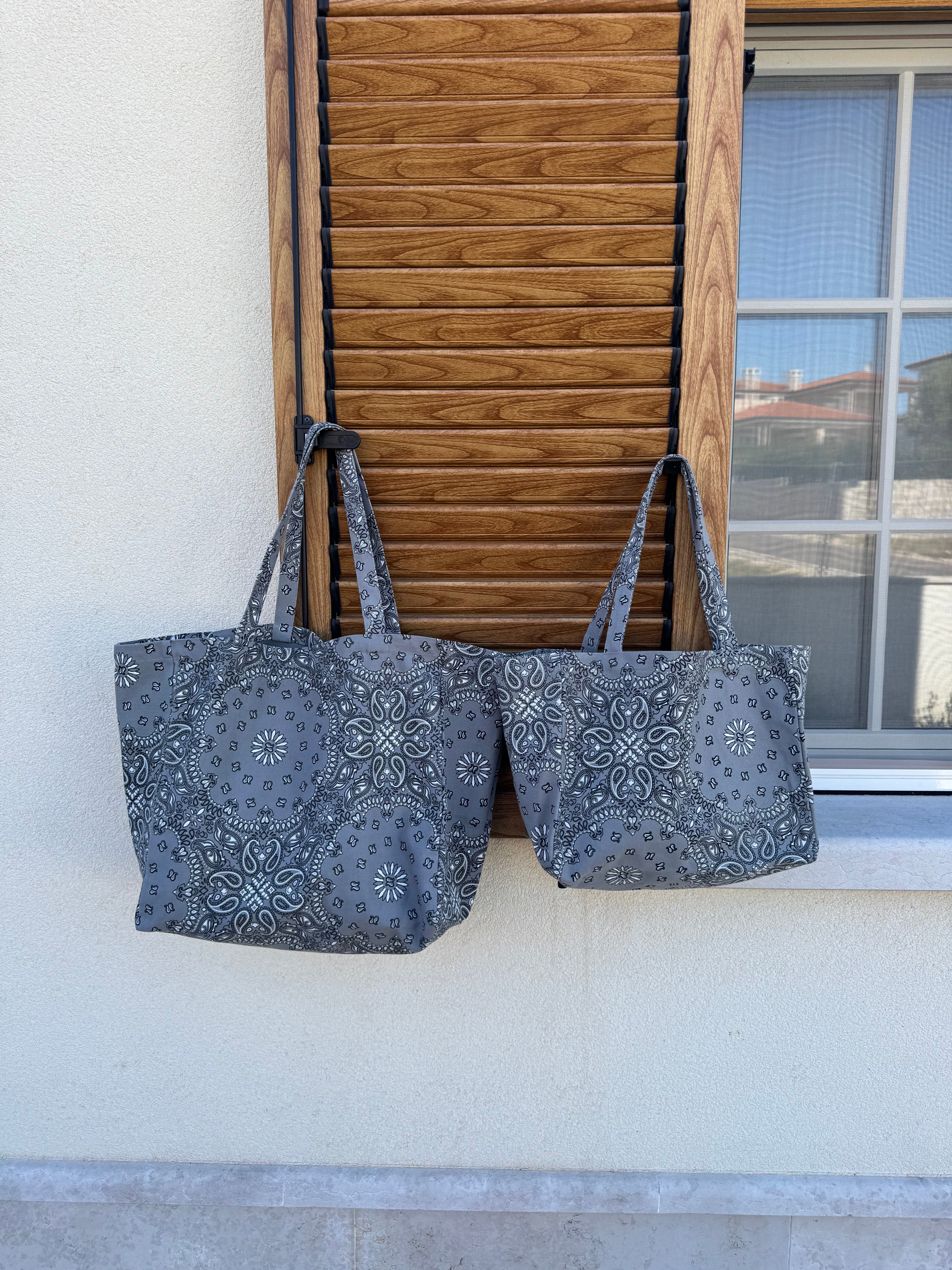 BANDANA SMALL - CANVAS - NET - GRAY
