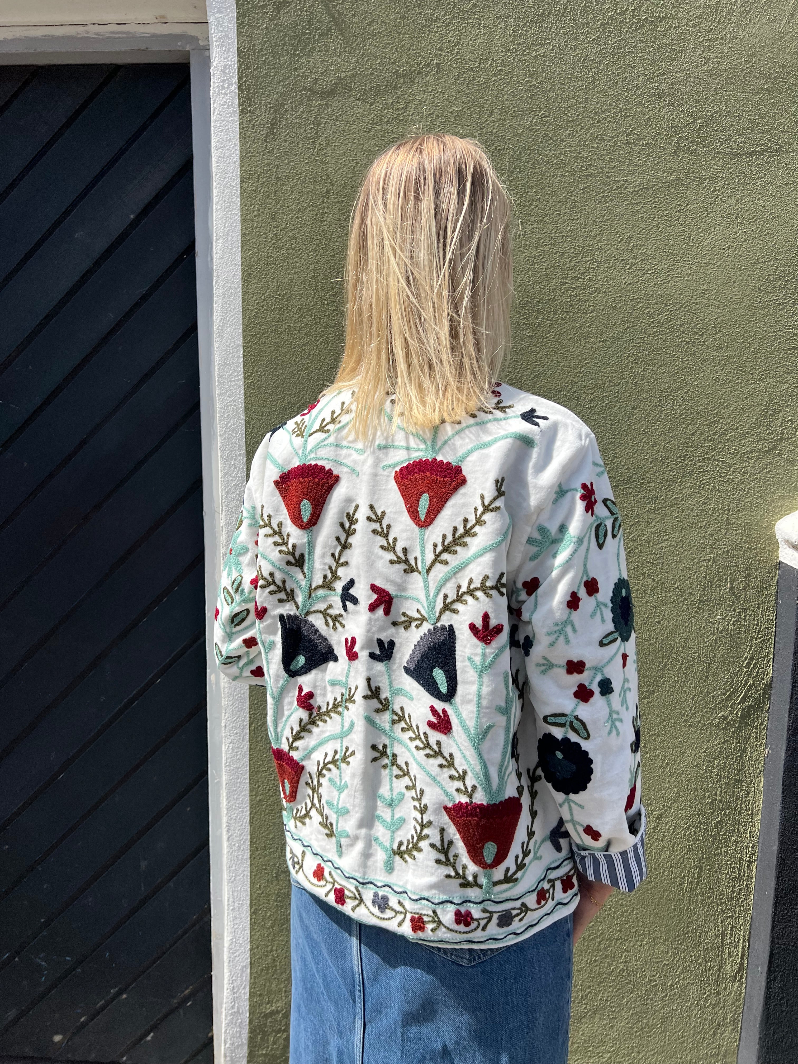 AGATE - VELOUR JAKKE - HVID